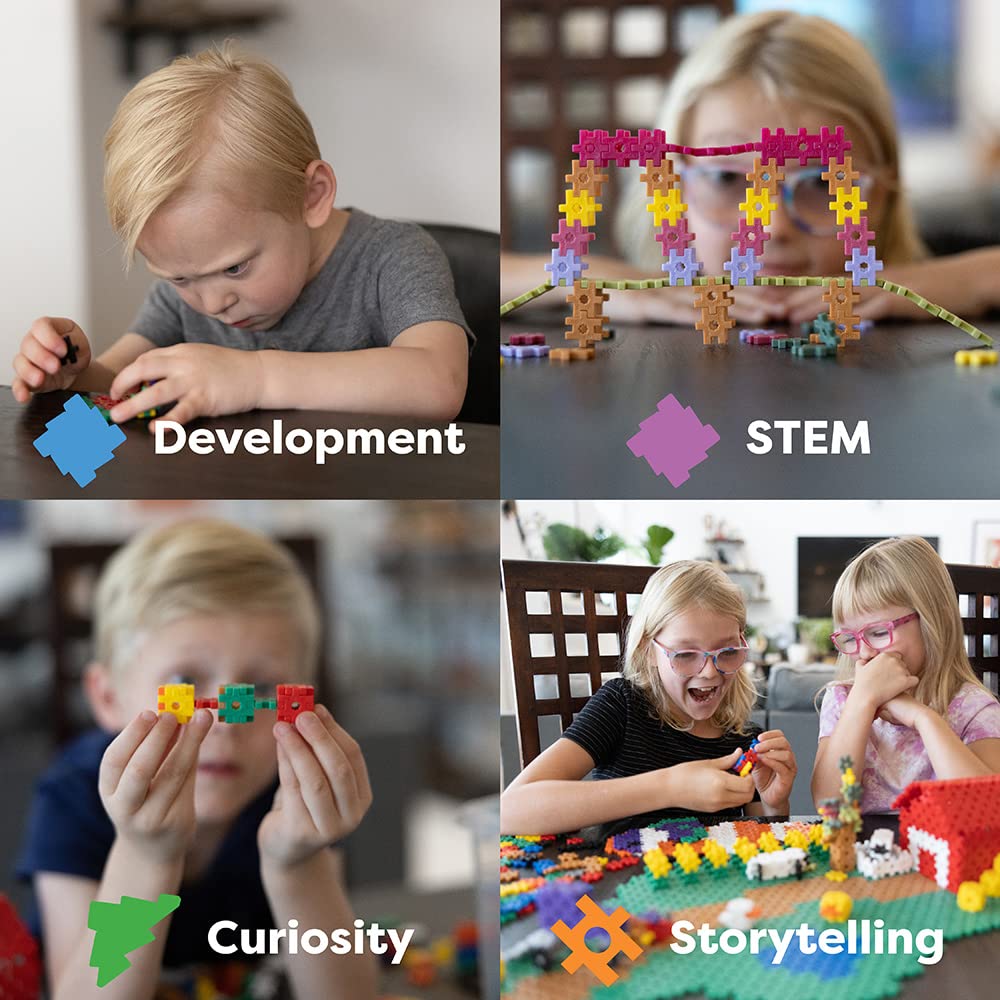 Incredibly Interconnectable Toys KADU Rainbow 250 Piece Set - STEM Building Toy for Ages 5+, Plastic, Rainbow Color