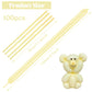 260 Long Balloons 100 Pack Pastel Yellow Twisting Animal Balloons Thickening Latex Modeling Long Magic Balloons For Animal Model