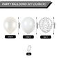 White Balloons, 12 Inch Pearl White Balloons, White Latex Balloons Silver Confetti Balloons For Balloon Garland Arch Wedding Bri