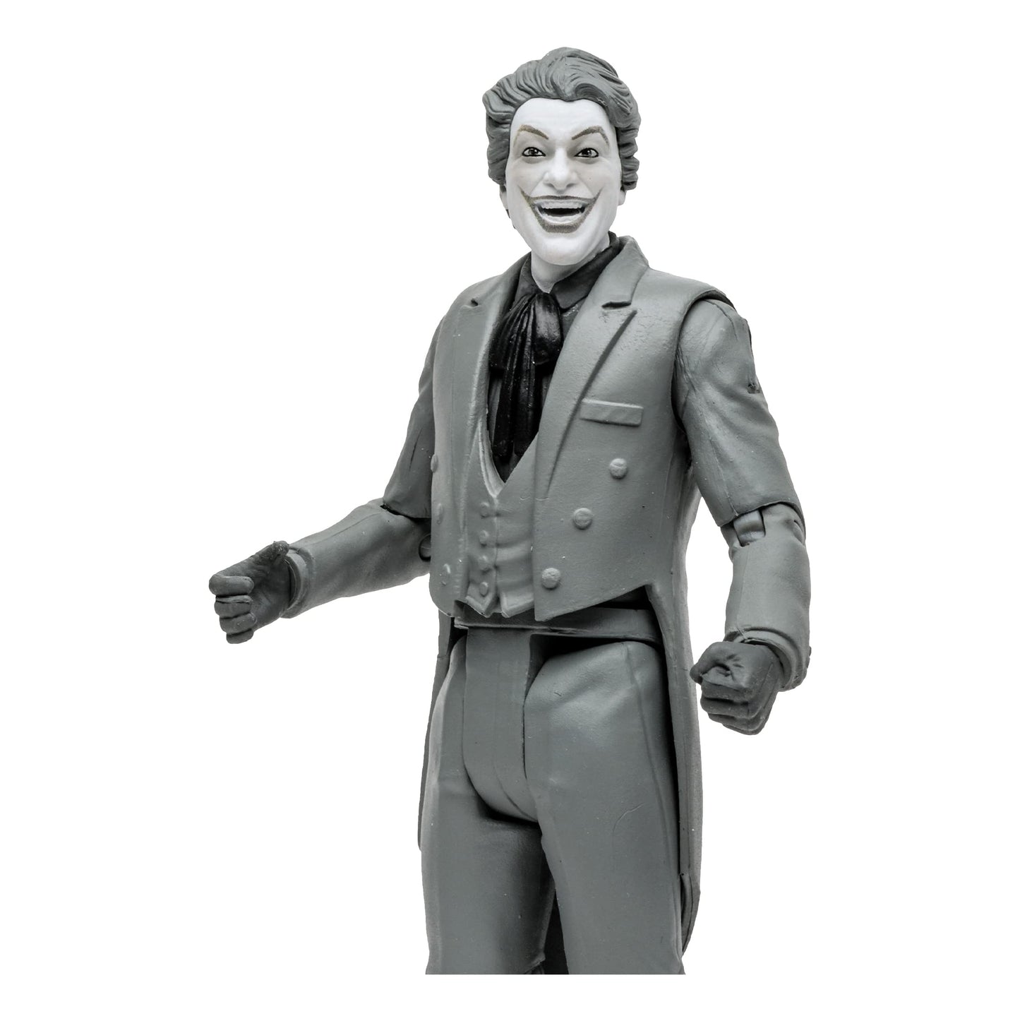Mcfarlane Toys, Dc Multiverse, 5-Inch Dc Retro The Joker (Black And White) Action Figure With Action Word Bubbles, Collectible Dc Retro 1960'S Tv Figure – Ages 12+