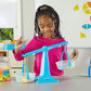 Hand2Mind-93405 Colorful Nestable, Clear Double Pan Balance Scale For Liquids And Solids, Easy To Assemble Kids Scale, Space Sav