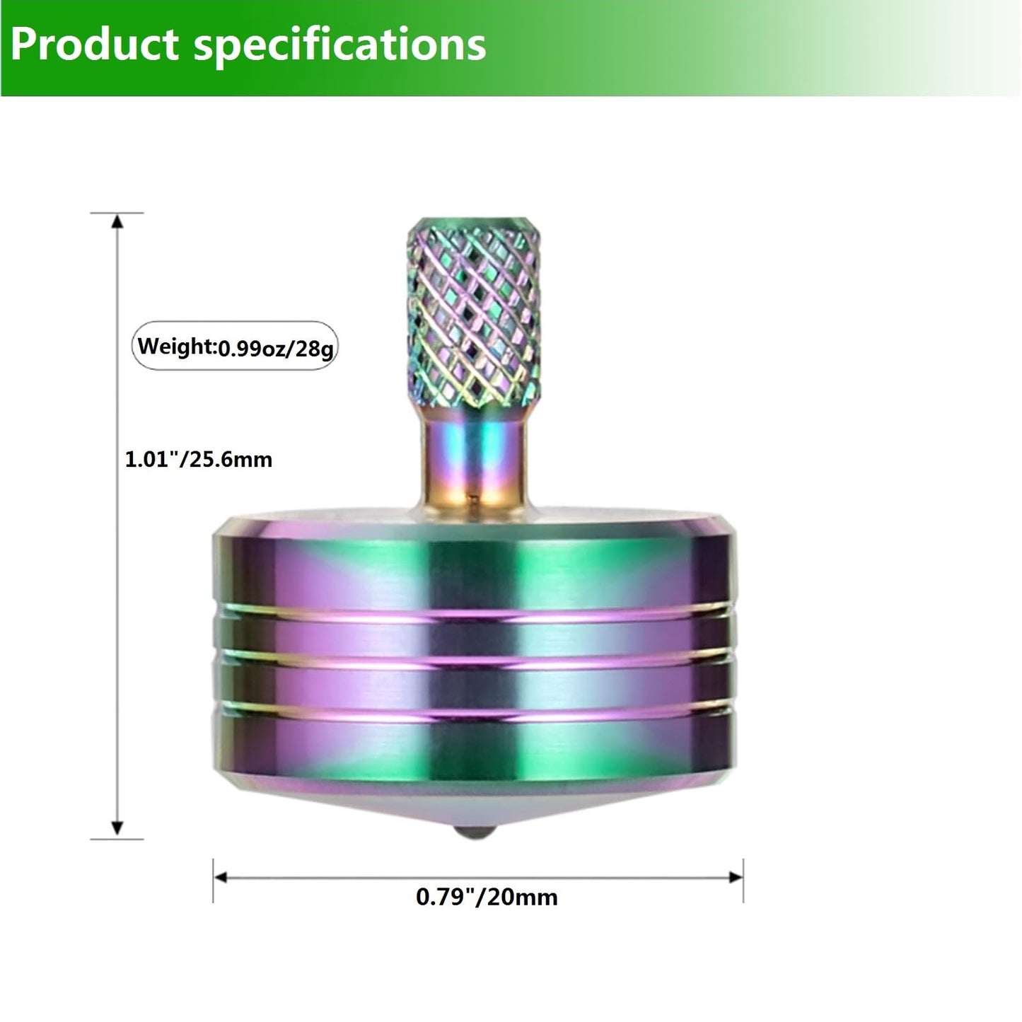 CHEETOP Stainless Steel Spinning Top  Precision Mini Desktop Gyroscope  Kill Time Reduce Stress ADHD Toys  Perfect Balance Gyro (Iridescent Style 4)