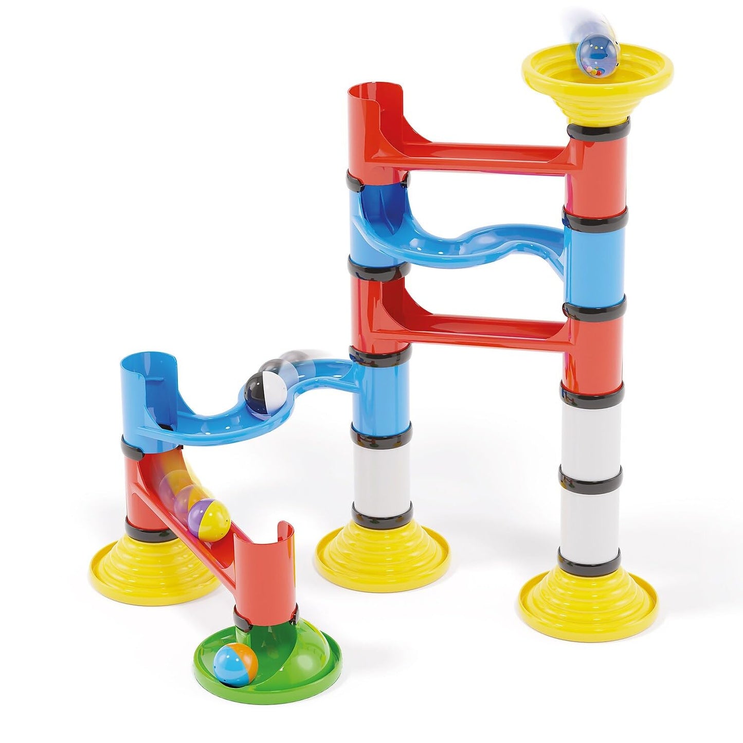 Quercetti Migoga Junior Marble Run - 31-Piece Beginner Set With Large Pieces And Rattle Balls, For Toddlers And Little Kids Ages