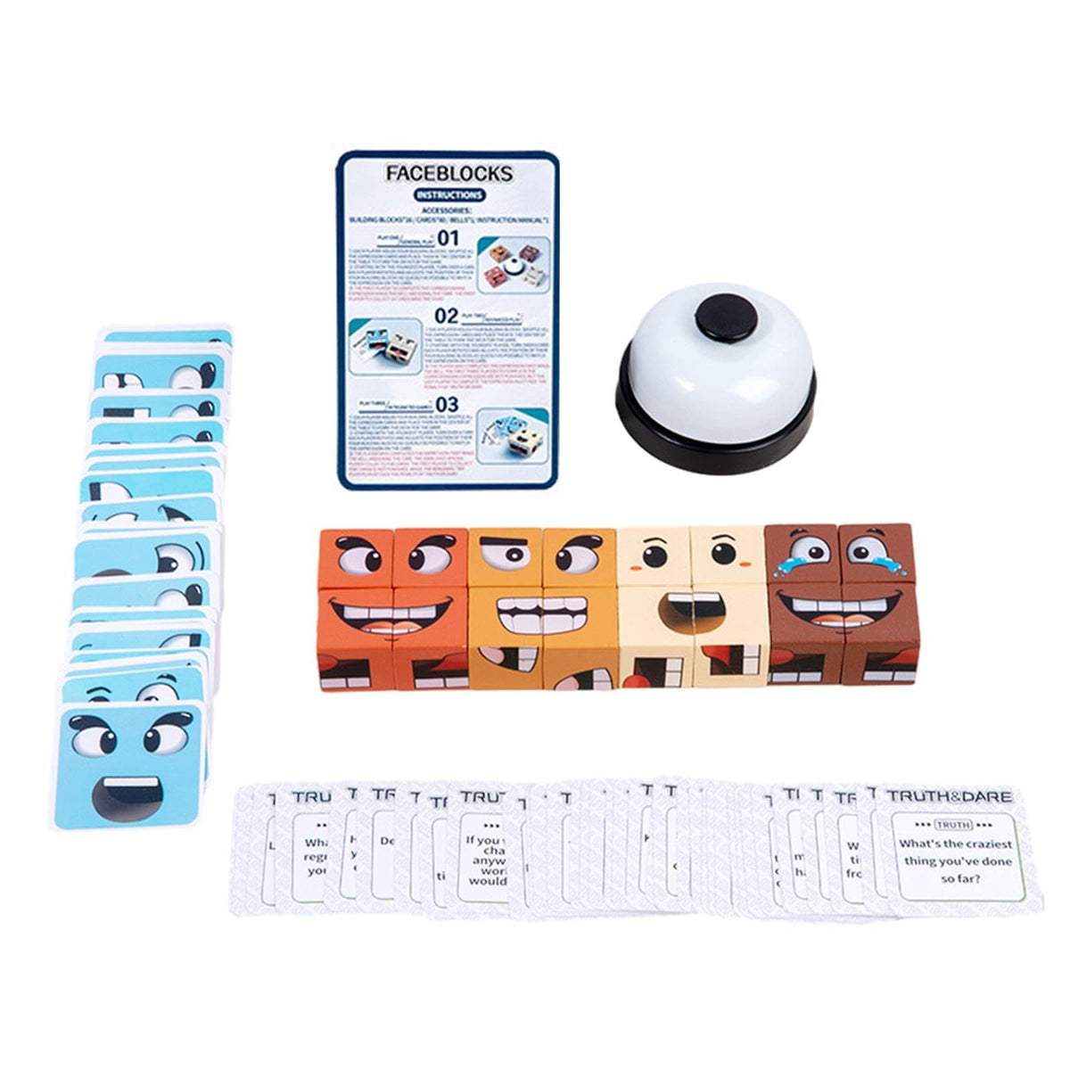 CALANDIS?Face Changing Cube Wooden Logical Children Expression Matching Block Puzzles | Wooden & Handcrafted Toys | Preschool To