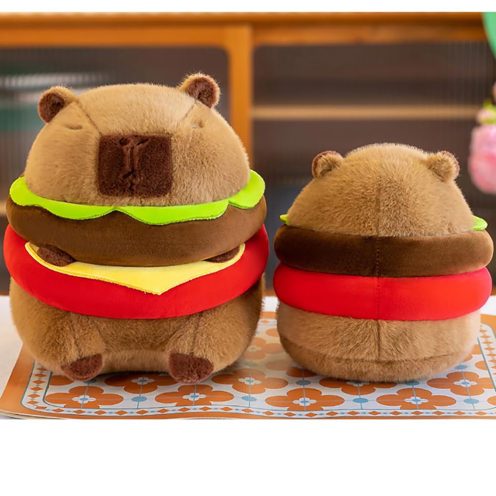 Wgxzyq Capybara Plushie Stuffed Animal Toy, Stuffed Capybara Plush Toy, Birthday Xmas Gift For Kids (Hamburger)