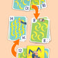Melon Rind Math Game - Jump 2 Card Game for Kids, Fun Learning Multiples of 2, Multicolor, Ages 6+, Model 2024-10