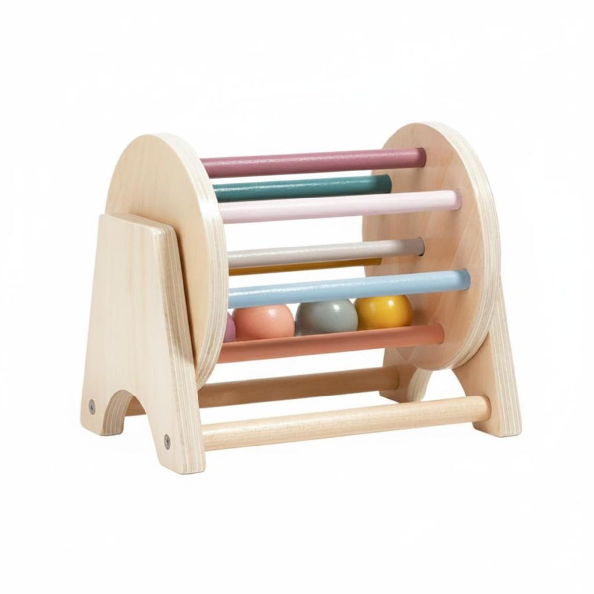 Enakshi HandEye Coordination Educational Rolling Drum Reasoning Training Wooden Rolling Drum Early Learning Wooden Bead Roller 