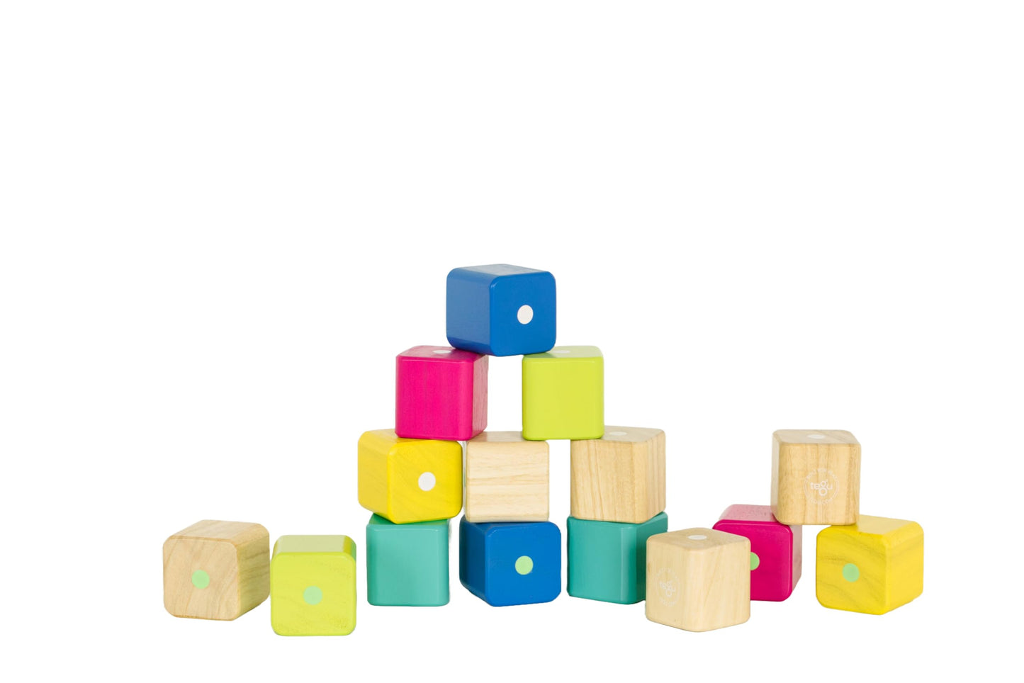 Tegu 15 Piece Magnetic Babys First Building Blocks, Tints
