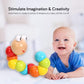 Figetget Baby Toys 6 To 12 Months, 12-18 Months, 3-6 Months Developmental, Tummy Time Toys Crawling Toys - Infant Toys - Caterpillar Twisting Baby Boy And Baby Girl Toys (2 Pack) (Rainbow)