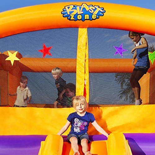 Blast Zone Superstar - Huge 12x15 Inflatable Bounce House - enhanced Quality - Great for Events - 6 Playerss - Blower