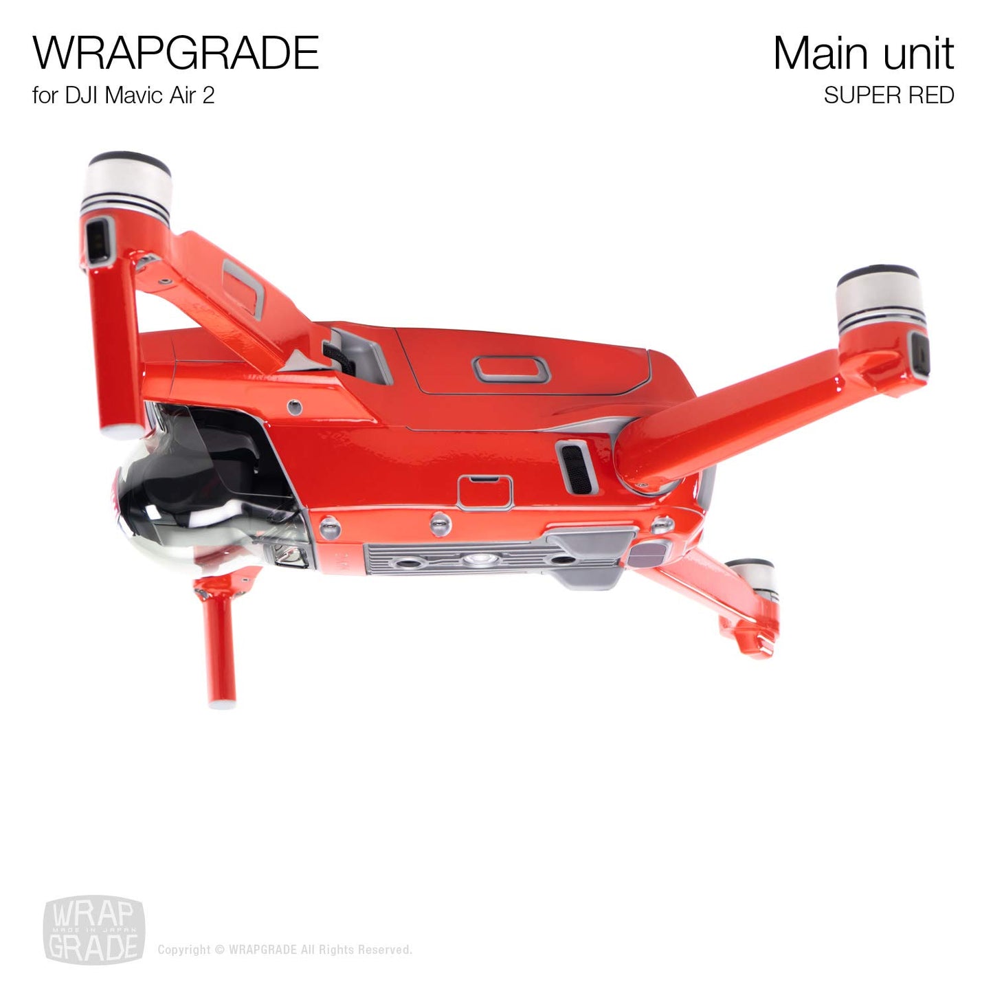 Wrapgrade Main Unit Skin Compatible With Dji Mavic Air 2 (Super Red)
