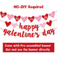 Happy Galentines Day Banner, Red Glittery Galentines Day Decorations with Heart Garland Hanging Swirls, Ladies Girls Happy Vale