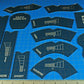 Litko Template Set Compatible With Gaslands Miniatures Game | Set Of 12 | Movement & Maneuvers | Turn Templates | Area Effect |