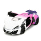 Pink Slips 1:24 W4 W Motors Lykan Hypersport Die-Cast Car W/Base, Toys For Kids And Adults(White/Purple)