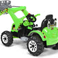 Glacer Ride On Excavator, 12V Battery Powered Digger W/ 2 Speeds, Forward & Backward, Front Loader Bucket, Horn, Safety Belt, El