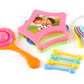 Ratnas Little Doll Rattle Set of 4 pcs for Infants. Sweet Musical Sounds from rattles Makes Baby Happy.