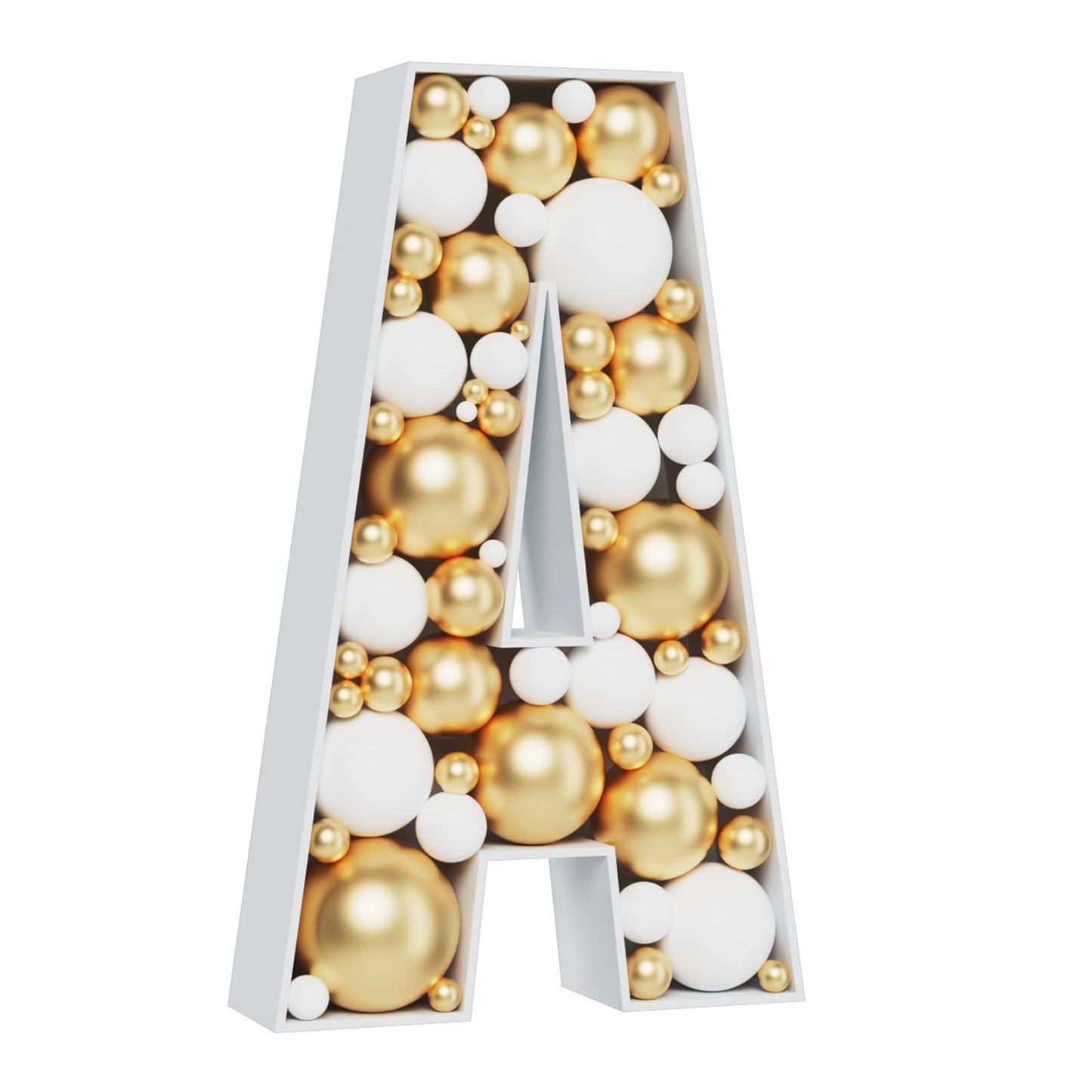 MEYSIMOON 3FT Marquee Light Up Letter A - White Foam Board for Birthday, Wedding, Baby Shower Decorations, Model MG160