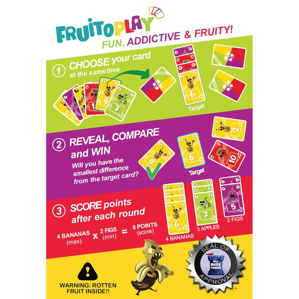 Barrel Aged Games: Fruitoplay - Zombie Fruit-Themed Card Game, Trick Taking & Set Collection, Couples & Family Game Night Ages 8