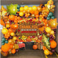 Give Thanks Backdrop 8x6FT Fall Thanksgiving Pumpkin Turkey Maple Forest Photography Backgound Happy Thanksgiving Friendsgiving