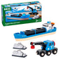 Brio World - 33534 Container Ship And Crane Wagon | Premium 4-Piece Kids Train Set Toy | Enhances Motor Skills & Creativity | Co