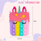 Big Pop Purse  Unicorn Pop Purse for Girl Pop Bag with Unicorn Pop Toy  Shoulder Bag Fidget Toys Pop Fidget Backpack Toy for Kids Backpack Silicone Bag Pop for Xmas Gift Girls