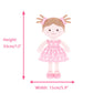 Onetoo First Baby Doll Plush Rag Doll Baby Girls Dolls Soft Baby Doll For Girls Wear Star Blue Sleeveless Dress 14