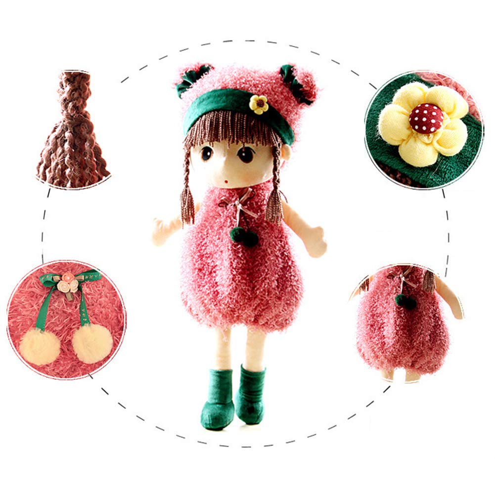 Plush Baby Doll Girl With Clothes, 17.7 Sweetheart Rag Doll Cozy Cuddle Soft Baby Doll For Kids Babies,Plush Stuffed Toy With Ha