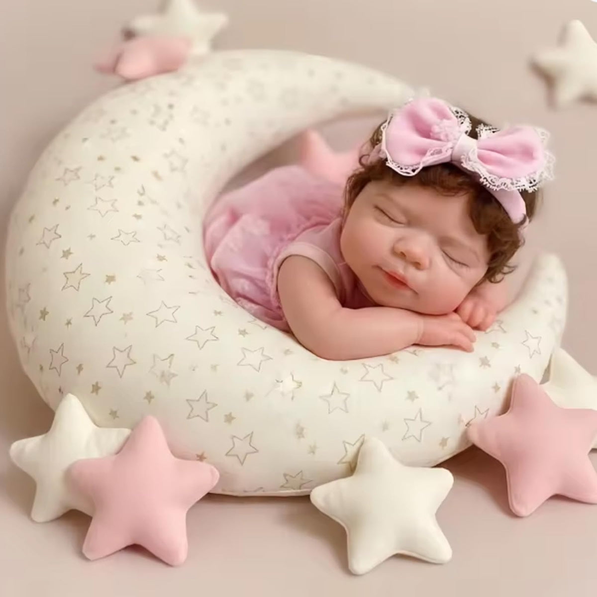 Aniiyy 13Inch Silicone Baby Doll with HandRooted Hair Lifelike Reborn Doll
