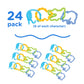 Nuby Animal Click Linkables - 24 Colorful Silicone Links for Strollers & Car Seats, 3+ Months