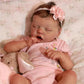 Pinky Reborn Baby Dolls 18 Inch Girl Eyes Closed Realistic Newborn Baby Doll Full Body Poseable Anatomically Correct With Clothe