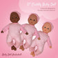 Baby Doll Set With 12 Inch Soft Baby & Foldable Small Baby Doll Walker, Soft Baby Doll Accessories Set, Baby Doll Toys, Baby Doll With Accessories, Learn To Walk Baby Dolls For Toddlers 3+