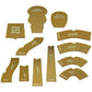 Litko Template Set Compatible With Gaslands Miniatures Game | Set Of 12 | Movement & Maneuvers | Turn Templates | Area Effect |