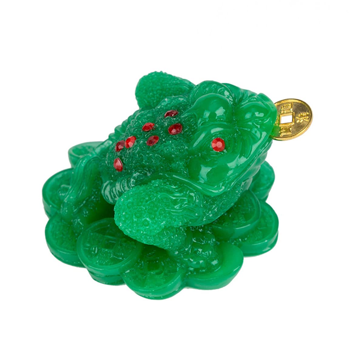 Feng Shui Money Frog, Lucky Money Toad Decorations,Ideal For Attracting Wealth (Green1)