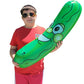 Zugar Land Giant Jumbo 36" Green Inflatable Smiling Pickle Head, Vinyl Beach Pool Float, 2 Pack
