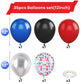 Red Blue Black Balloon, 12 Inch Matte Red Black And Royal Blue Latex Balloon With Confetti Balloons For Spider Theme Birthday Pa