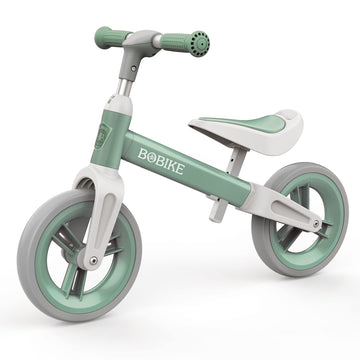 Bobike Toddler Balance Bike Toys For 1 To 6 Year Old Girls Boys Adjustable Seat And Handlebar No-Pedal Training Bike Best Gifts For Kids (Green)