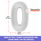 3Ft Mosaic Balloon Frame Number 0 Pre-Cut Kit Thick Foam Board Decoration For Birthdays Anniversary Baby Shower