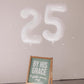 White 9 Balloon, Translucent Number Balloons 40 Inch, 9Th Giant Birthday Decorations For Boys Girls,19Th 29Th White Party Decora