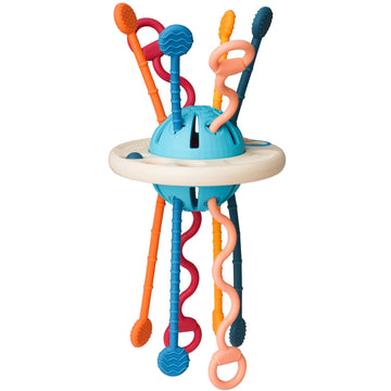Likee Montessori Toys For Baby 1+ Years Old, Sensory Development Toys For Toddlers 1-3, Silicone Pull String Travel Toy For 18+ 