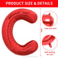 Toniful 40 Inch Large Bright Red Letter Balloons A-Z, Giant Jumbo Helium Foil Mylar Big Letter C Balloons For Birthday Party Ann