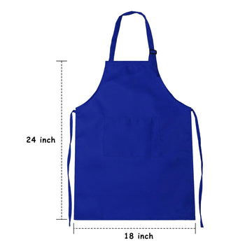Imerago 15 Pcs Kids Aprons With Pockets Adjustable Chef Painting Aprons Bulk For Girls Boys Aged 6-13 Cooking Baking Crafting Bl