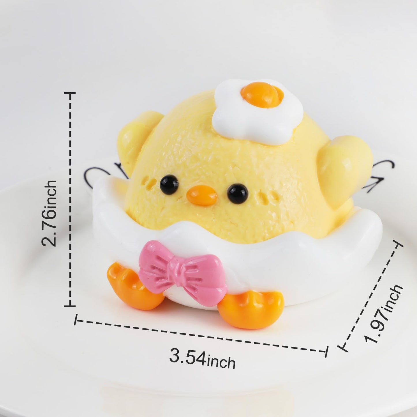 Taba Squishy Chick Kit - Kawaii Handmade Yellow Chicken Breaking Egg Shell,Fidget Toys For Kids