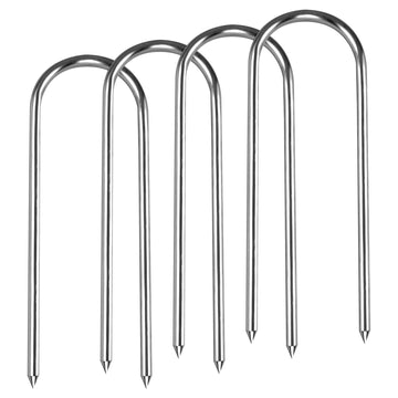Trampolines Wind Stakes Heavy Duty U Type Sharp Ends Safety Ground Anchor Galvanized Steel For Soccer Goals, Camping Tents And H