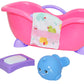 JC Toys Lil Cutesies 9 All Vinyl Baby Doll Bath Time Gift Set| Posable and Washable | Removable Outfit | Baby Bath and Accessories Ages 2+