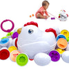Easter Matching Eggs Toddler Toy With Push & Pull Chicken Box, 12 Pcs Montessori Sorter Learning Educational Toy, Multiple Shape