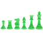We Games Color Bright Plastic Staunton Tournament Chess Pieces With 3.75 In. King - Half Chess Set Of Chess Pieces Only, Neon Green