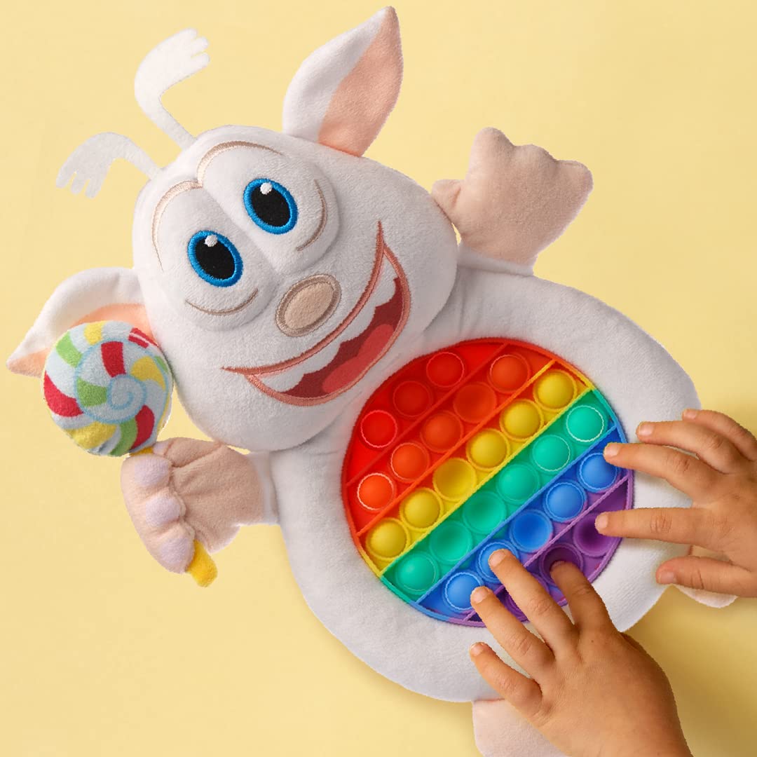 Mighty Mojo Booba Pop Sensory Plush Doll - 14 Inch Soft Fidget Toy, Officially Licensed, Cute Stuffed Plush for Kids