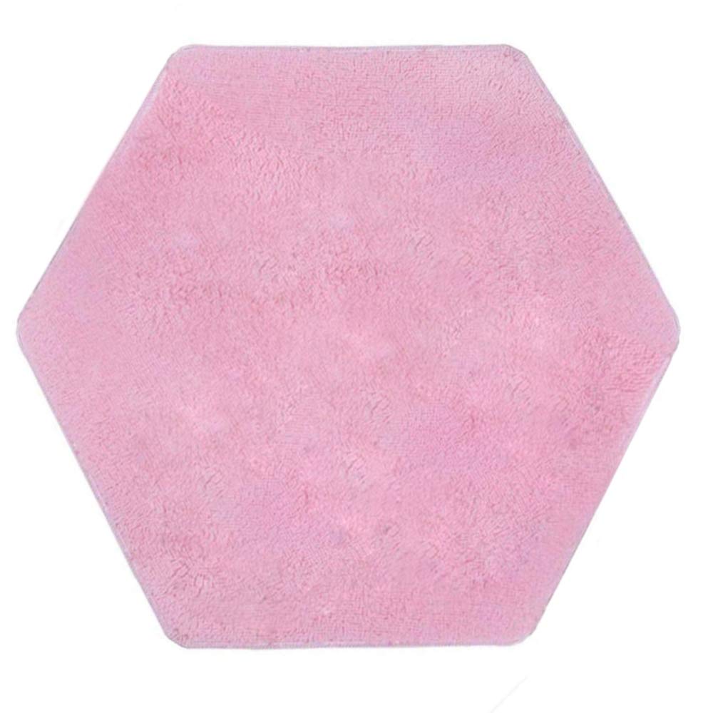 Wershow Hexagon Coral Rug - Ultra Soft Carpet For Princess Castle Playhouse Bedroom Length 55'' Girls Anti-Slip Bottom Play Mat