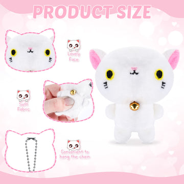 9 Pieces Mini Cat Plush Stuffed Animals Bulk Cute Small Stuffed Kitten Soft Cats Doll Plush Toys Hanging Pendant Ornament For Di