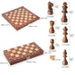 Luoyer 3-In-1 Chess Backgammon Checkers Set 11 Inch Wooden Chess Checkers Board Game With Folding Carrying Case Travel Chess Set For Adults
